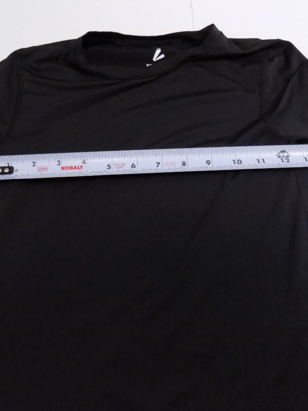 Youth Black Performance Tee with short Sleeve Logo stretch compression sports - Picture 5 of 8